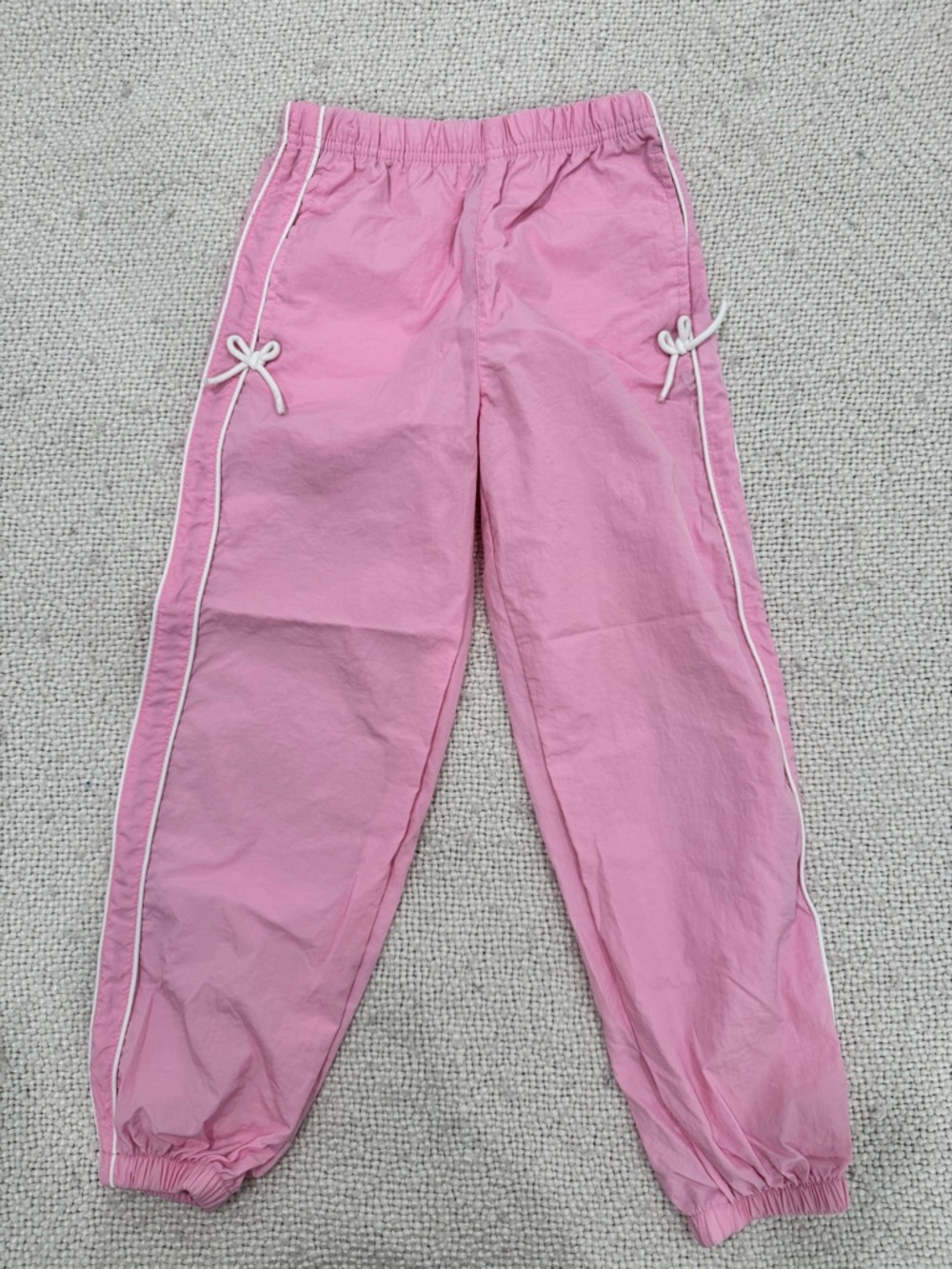 Cotton On Pink Drawstring Track Pants with White Piping